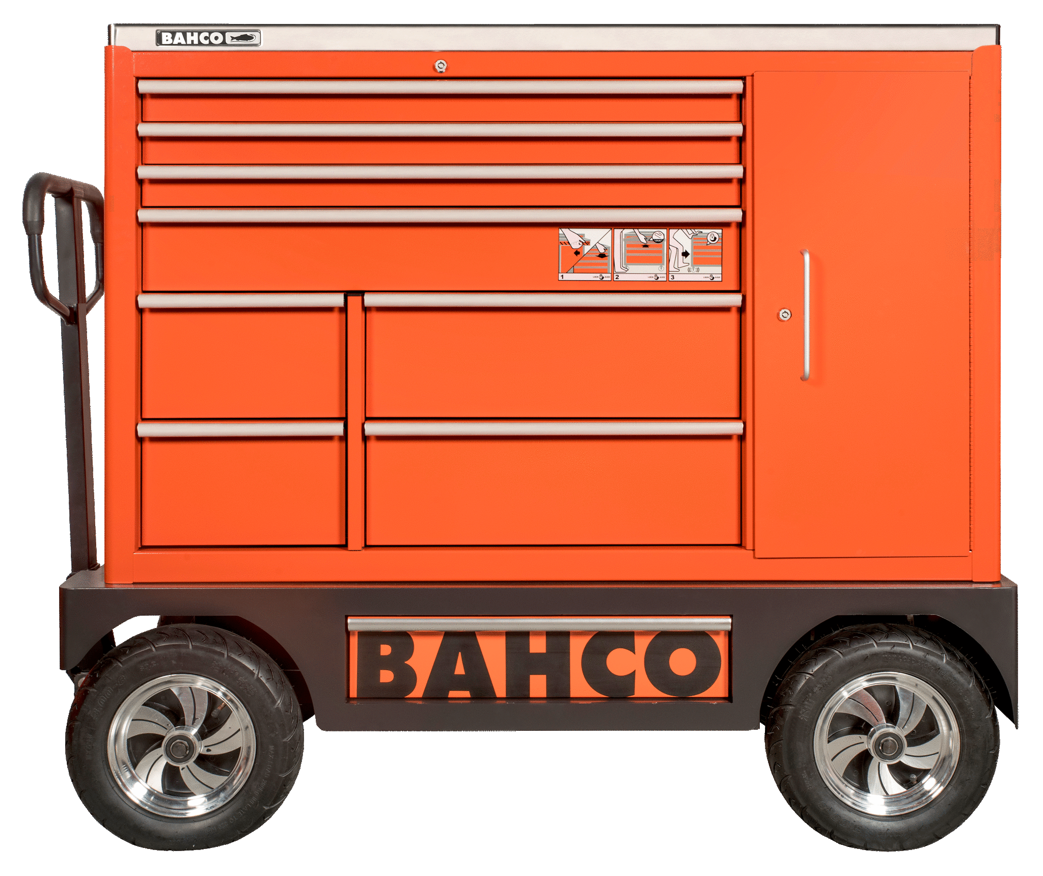 53 Special Tool Trolley with 8 Drawers and Side Cabinet  1475KXXL8CWTSS