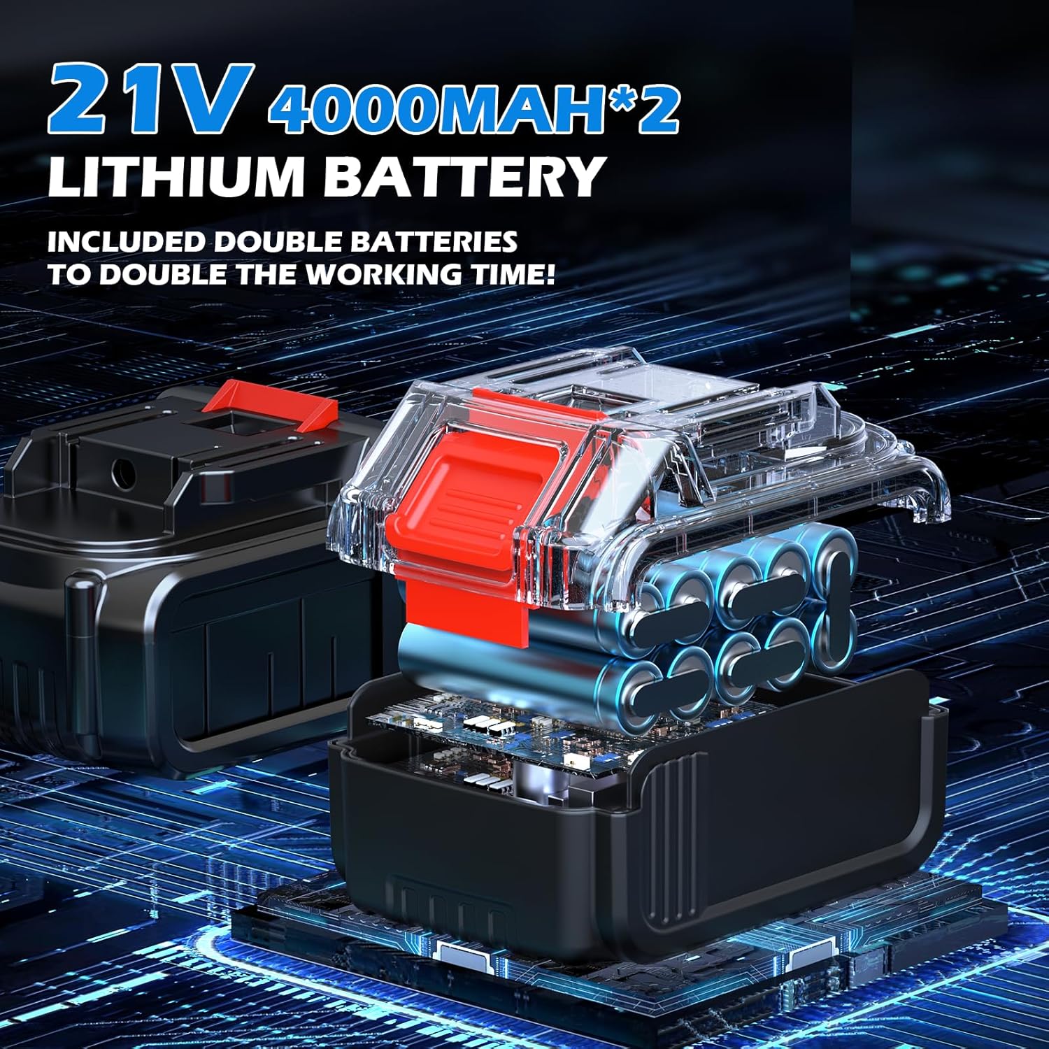 8000mAh Brushless Mini Tronconneuse a Batterie, 8 Pouces Mini Tronconneuse Electrique Sans Fil, Trononneuse à Main pour la Coupe du Bois, Les Branches d'arbres, l'élagage le Jardin