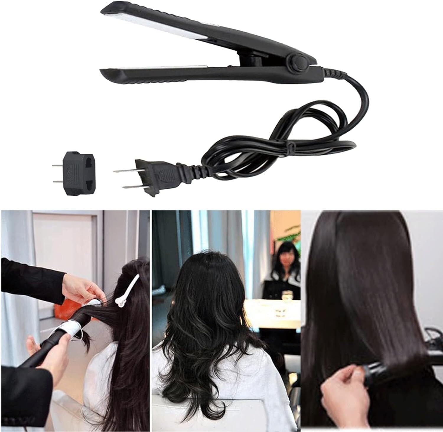 KKMNDE Baguettes de friser Les Cheveux, bigoudi électrique lisseur de Cheveux humides et secs Fer à friser Interchangeable Dispositif d'ondulation Outils d'appareils ménagers