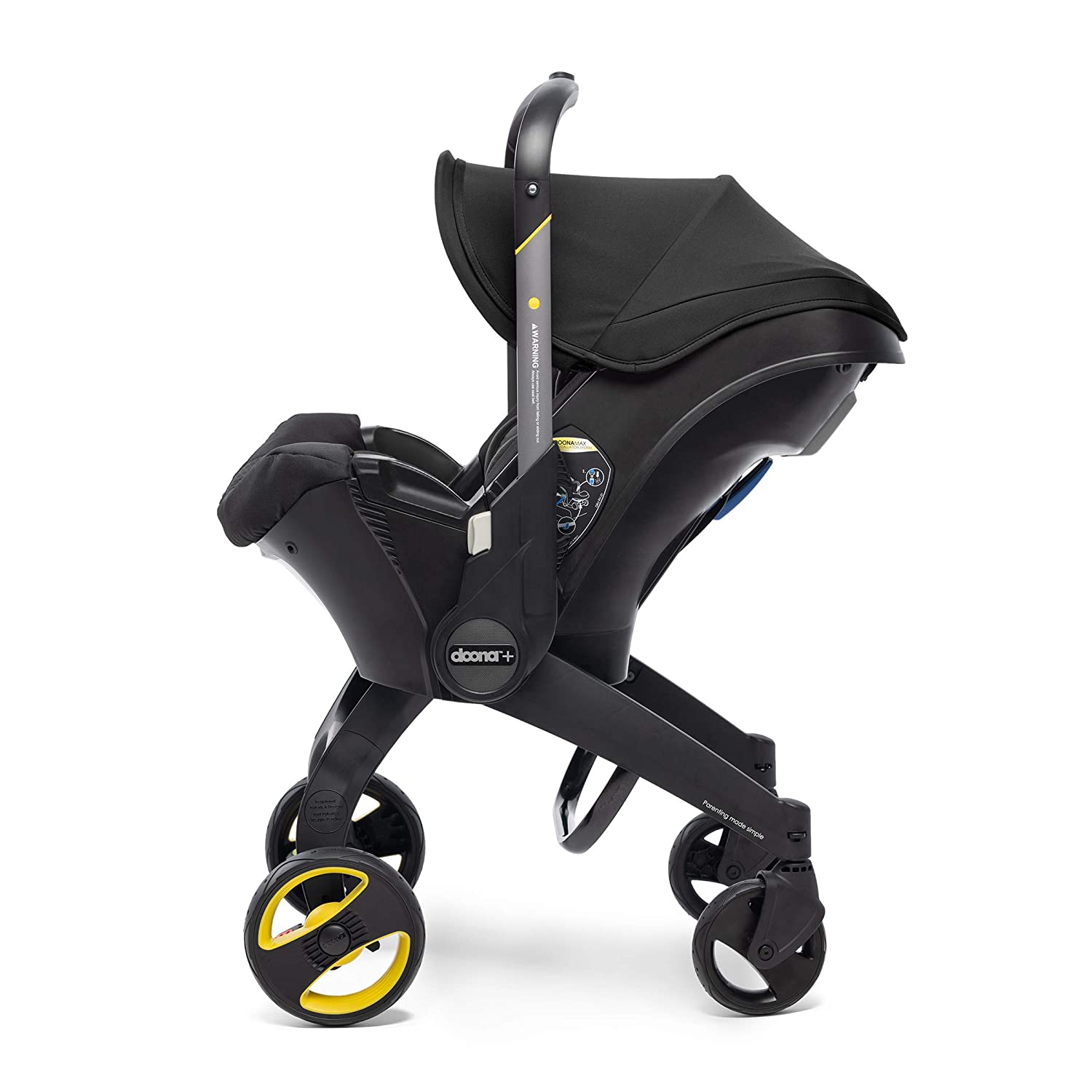 Doona Infant Car Seat & Latch Base - Car Seat to Stroller in Seconds - Nitro Black, US Version