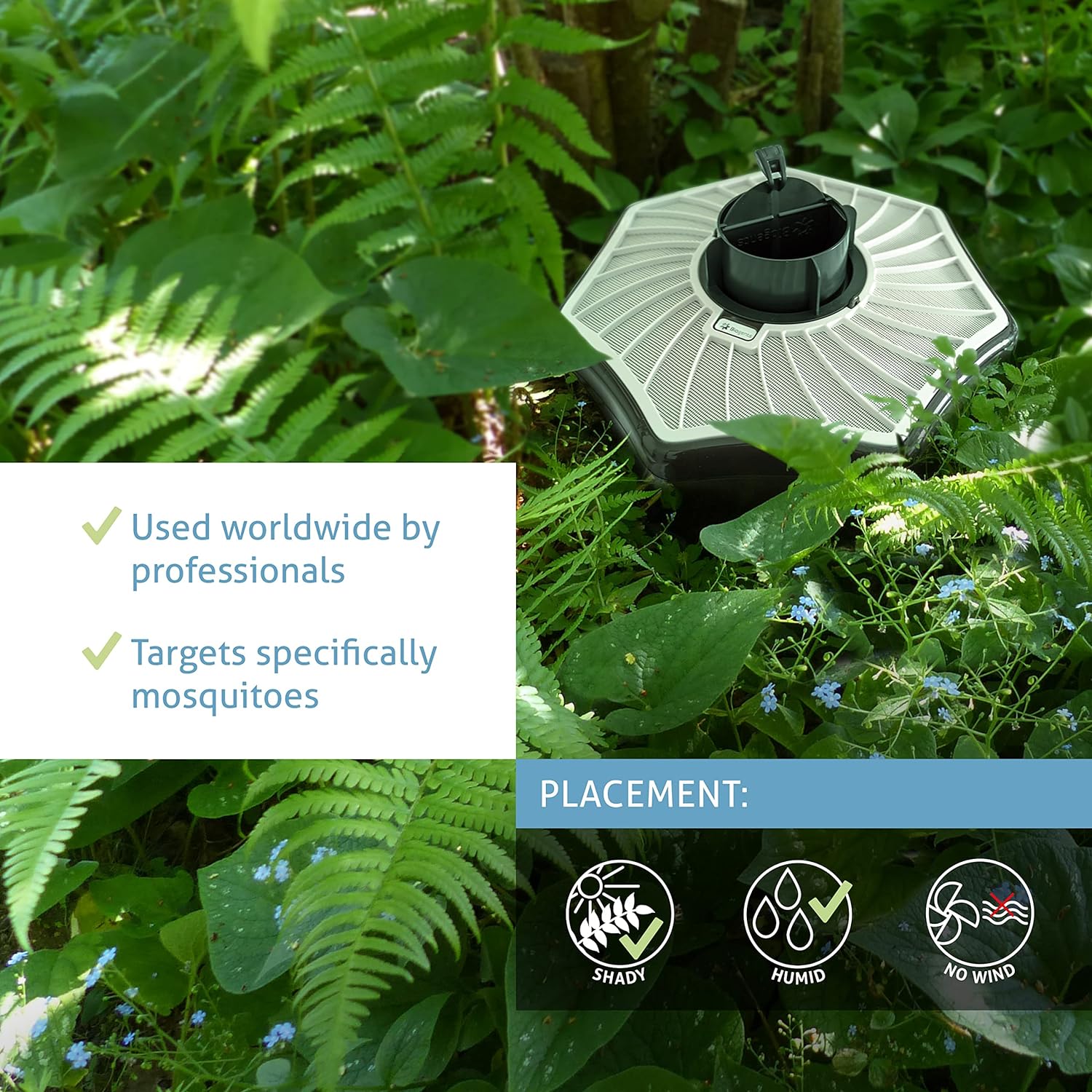 BIOGENTS BG-Mosquitaire Outdoor Mosquito Trap + BG-Sweetscent Mosquito Attractant  Effective Against Host-Seeking Asian Tiger & Dengue Mosquitoes  incl BG-Sweetscent Lure  for Outdoor & Patio