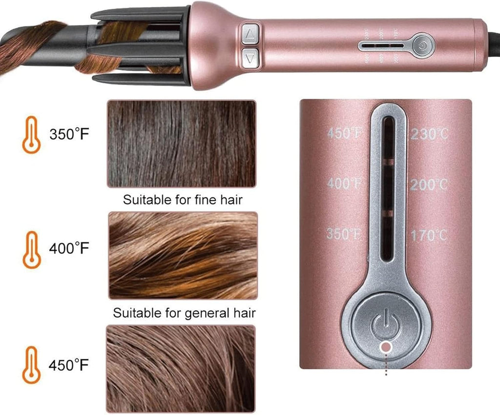KKMNDE Baguettes de friser Les Cheveux, bigoudi Automatique Coiffure en céramique Rouleau de bigoudi Professionnel bigoudi Rotatif Fer à friser