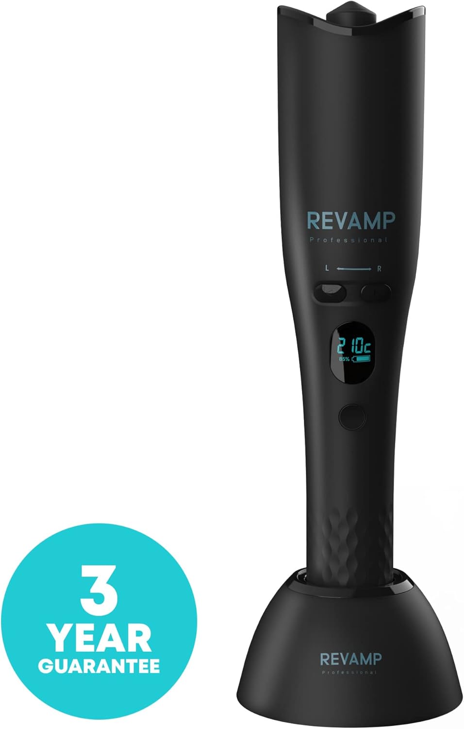 Revamp Friseur Rotatif Automatique iGen Progloss Sans Fil Hollywood Curl - Friseurs Automatiques Effet Ondulé, Cheveux Bouclés Soyeux, Fer à Friser à Options Chauffage Variables
