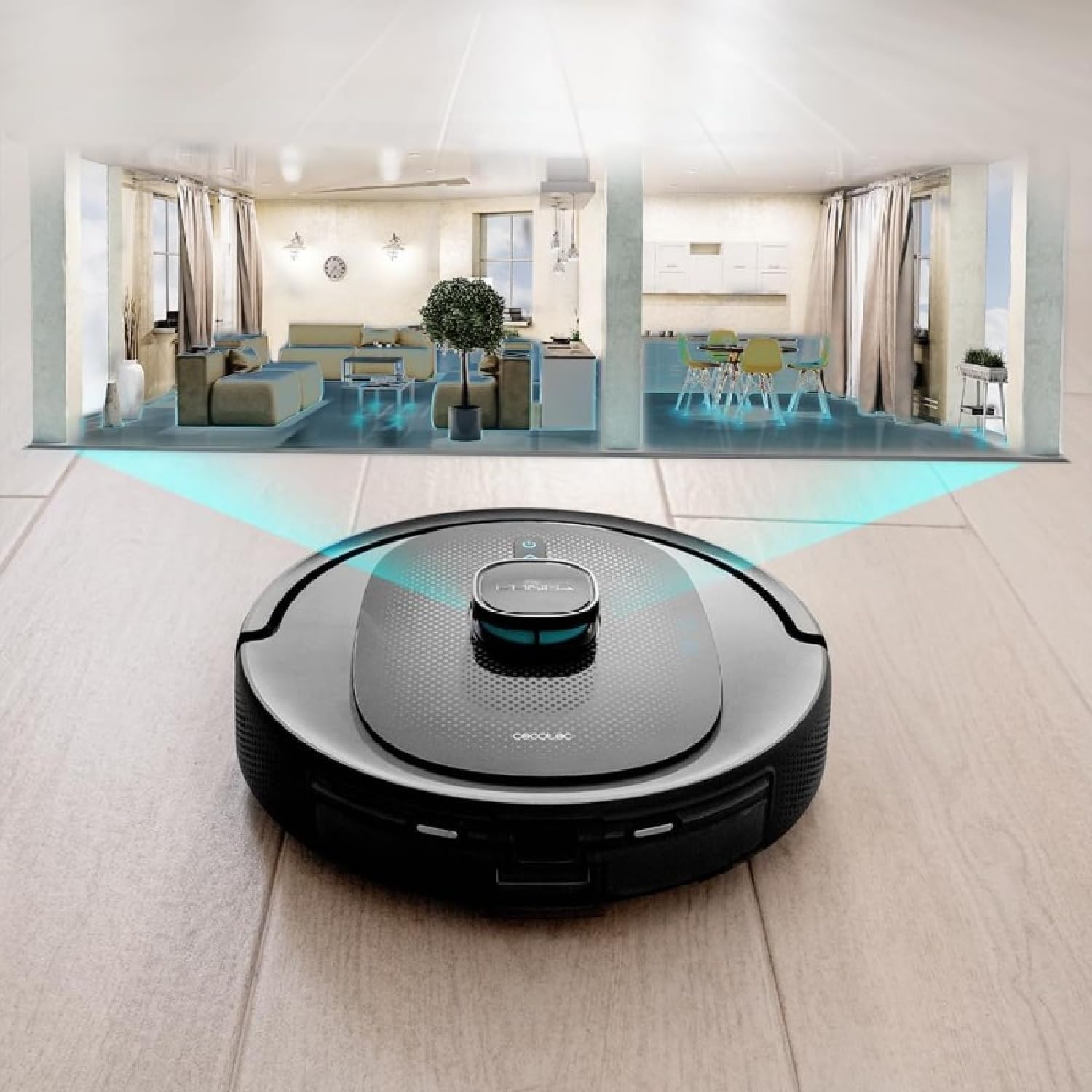 Cecotec Robot Aspirador 4 en 1 con Navegacin Lser y Base de Autovaciado Conga 8290 Power Ultra Home Genesis X. 7000Pa