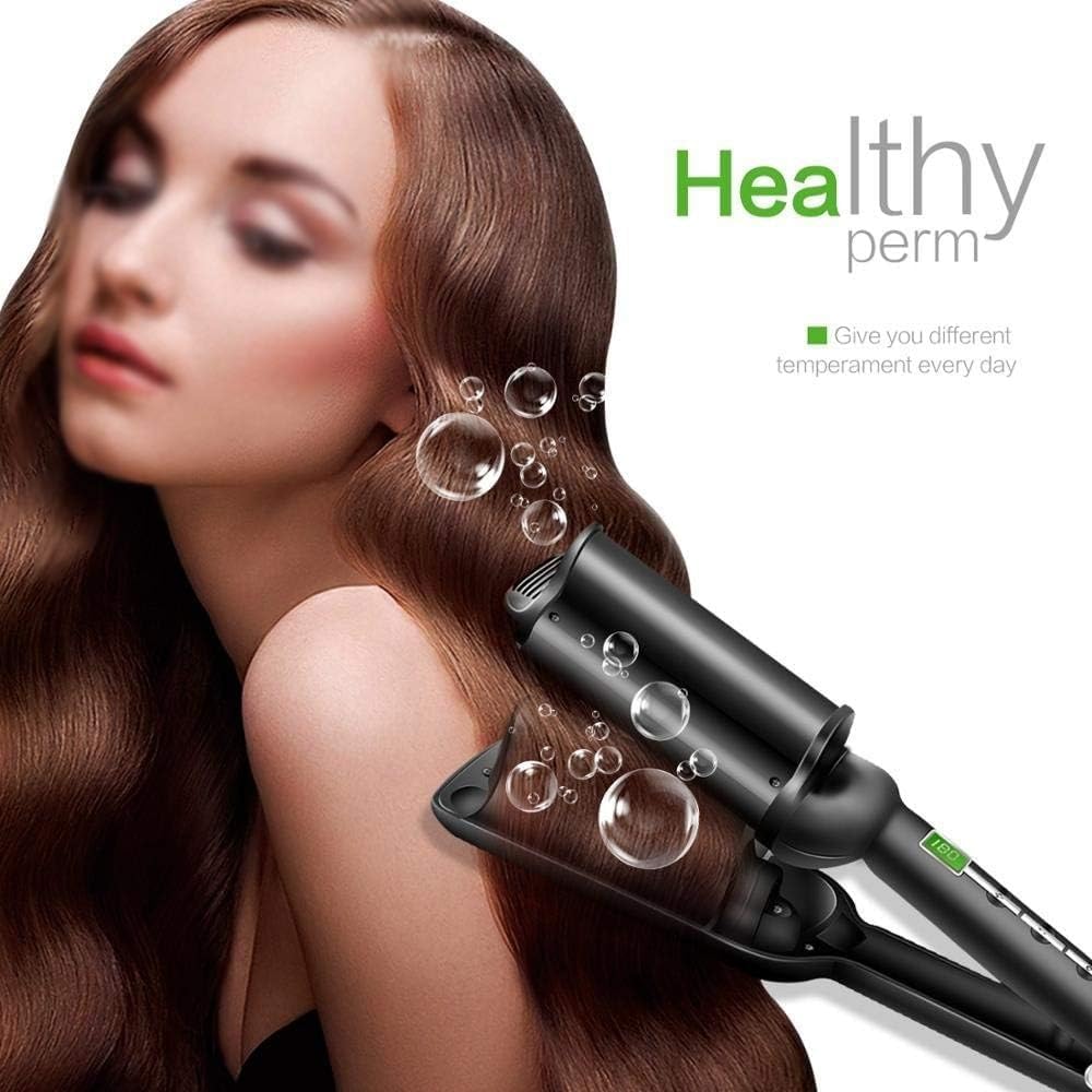 KKMNDE Fer à friser à 3 barils, Outil de bouclage des Cheveux, Triple Baril, ondulation des Cheveux, Baguette à friser, Outils de Coiffure, bigoudi Automatique