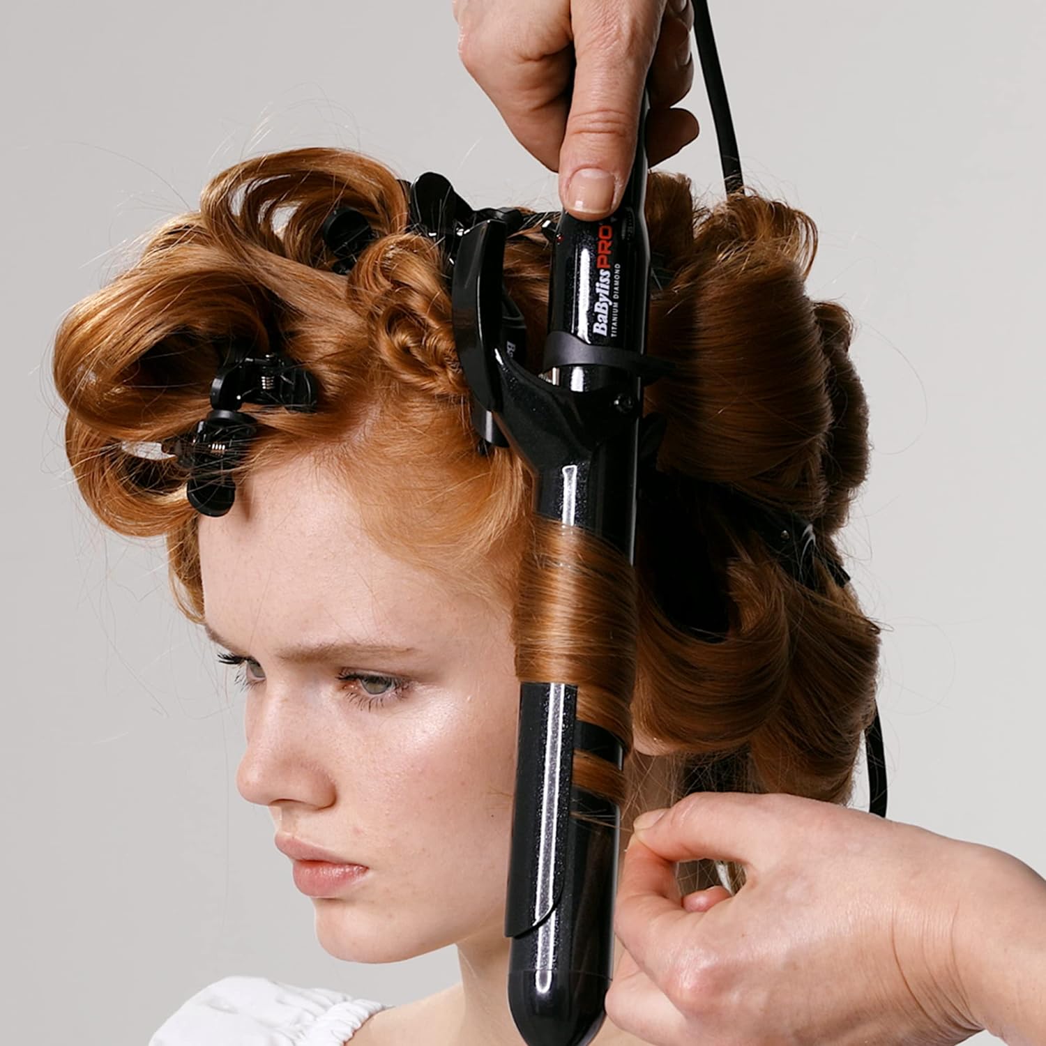 BaByliss PRO BAB2473TDE - Fer à Boucler Professionnel 25 mm - Boucleur Advanced Curl - Titanium Diamond - Boucles Naturelles