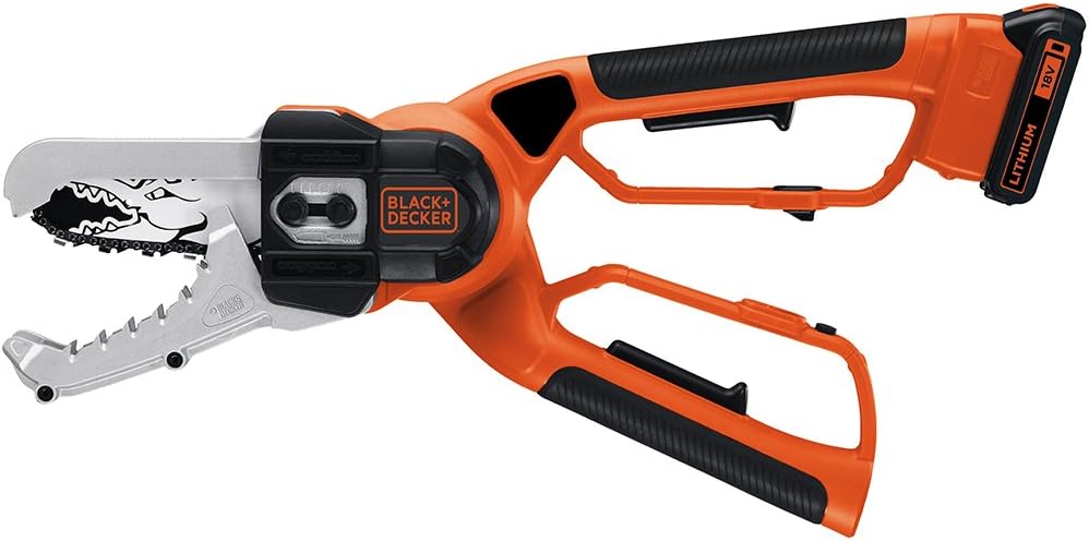 BLACK+DECKER 18V Cordless Alligator Lopper Chainsaw with 2.0Ah Lithium Ion Battery