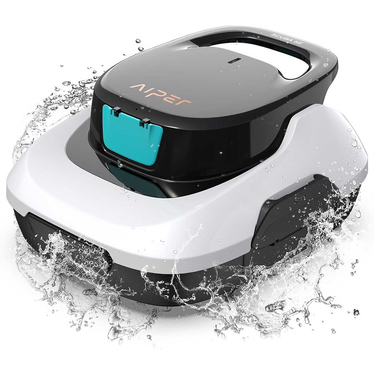AIPER Scuba SE Robot Pool, Cordless Pool Vacuum, 90 Minutes Cleaning, Automatic Parking Function, Compact and Lightweight Pool Cleaner, Ideal for Above Ground Pools 80