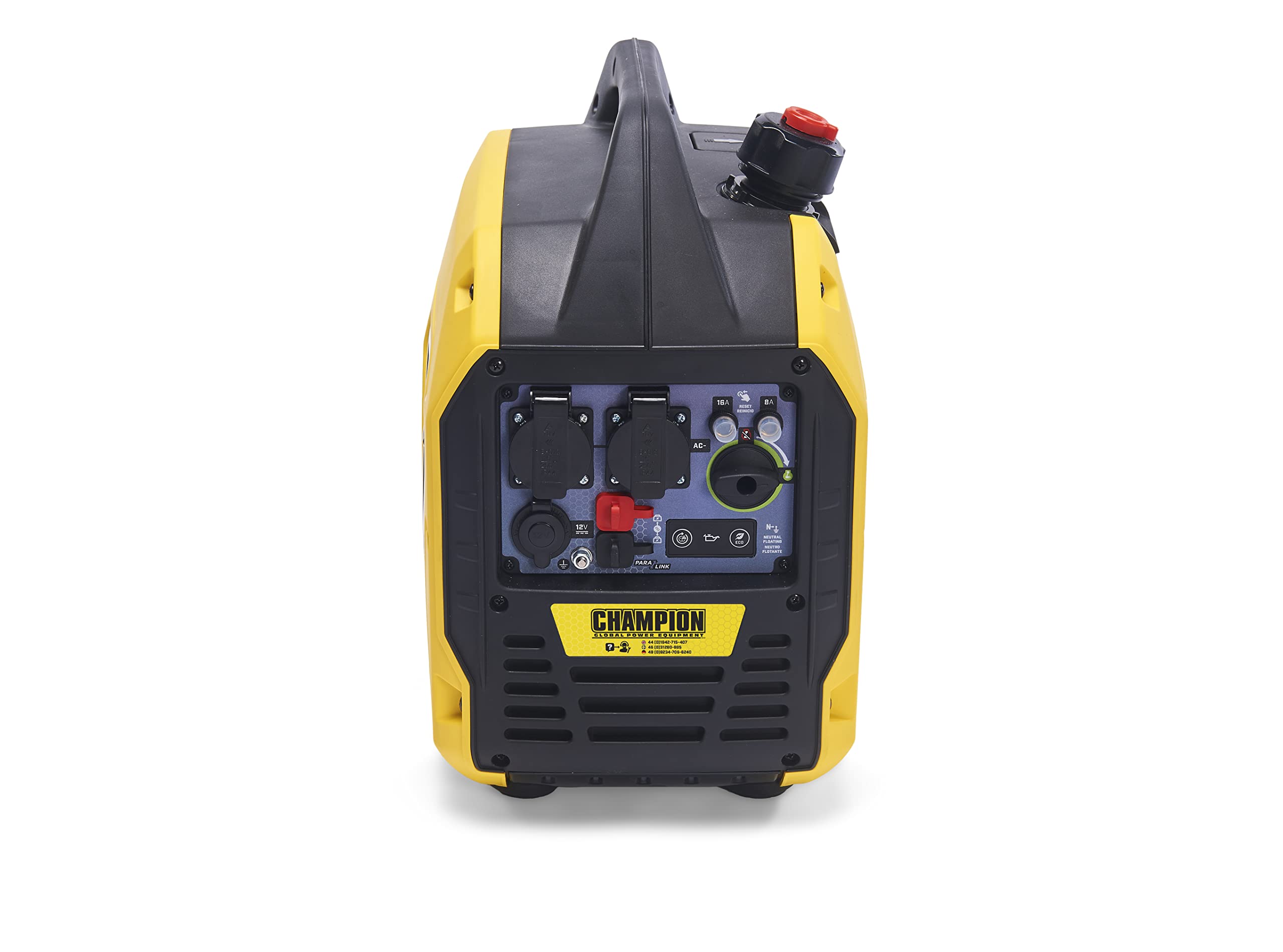 Champion Power Equipment The Mighty Atom Power Generator (2200W Inverter Petrol Only, 58dBA - 7m Distance, 12V DC Socket and Dual Port USB Adapter, for Camping / Outdoor) 9200i-EU