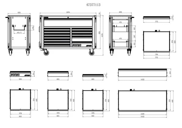 Last Day Limited To 96 Units Only 79.99Factory Clearance Mobile Roller Cab With 13 DRAWERS