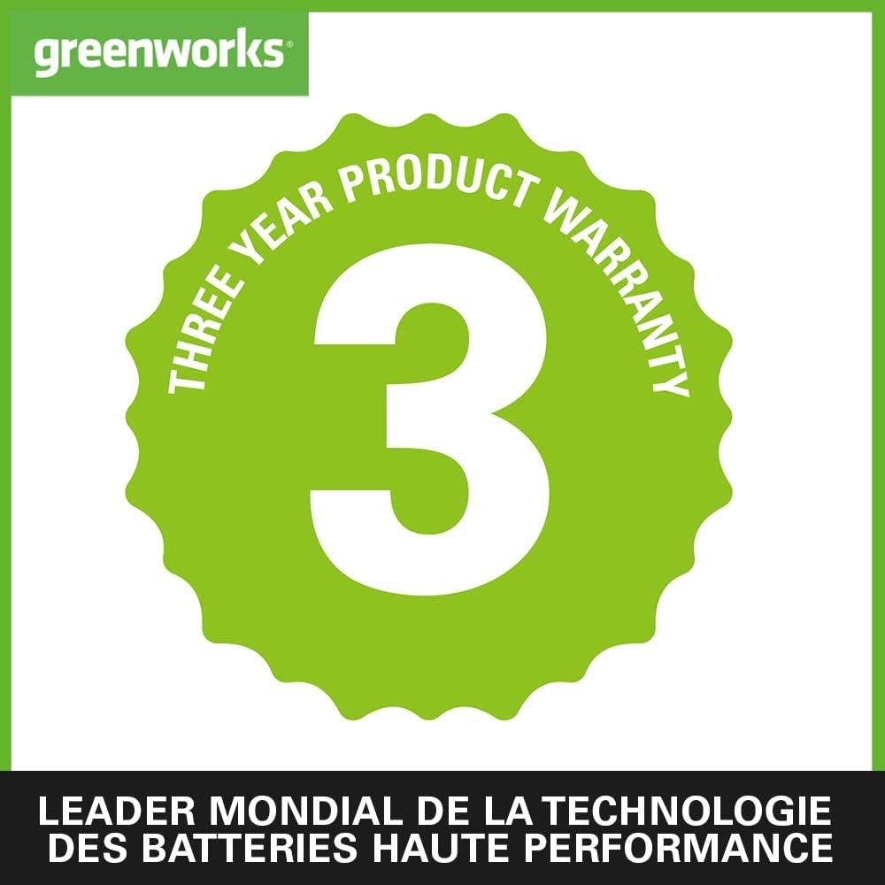 Greenworks G40CS30II Trononneuse à Batterie, Longueur Guide-Chane 12-Pouces (30 cm), Vitesse 4,2 m/s, 2,6 kg, Graisseur Automatique, SANS Batterie 40V Ni Chargeur, Garantie 3 Ans