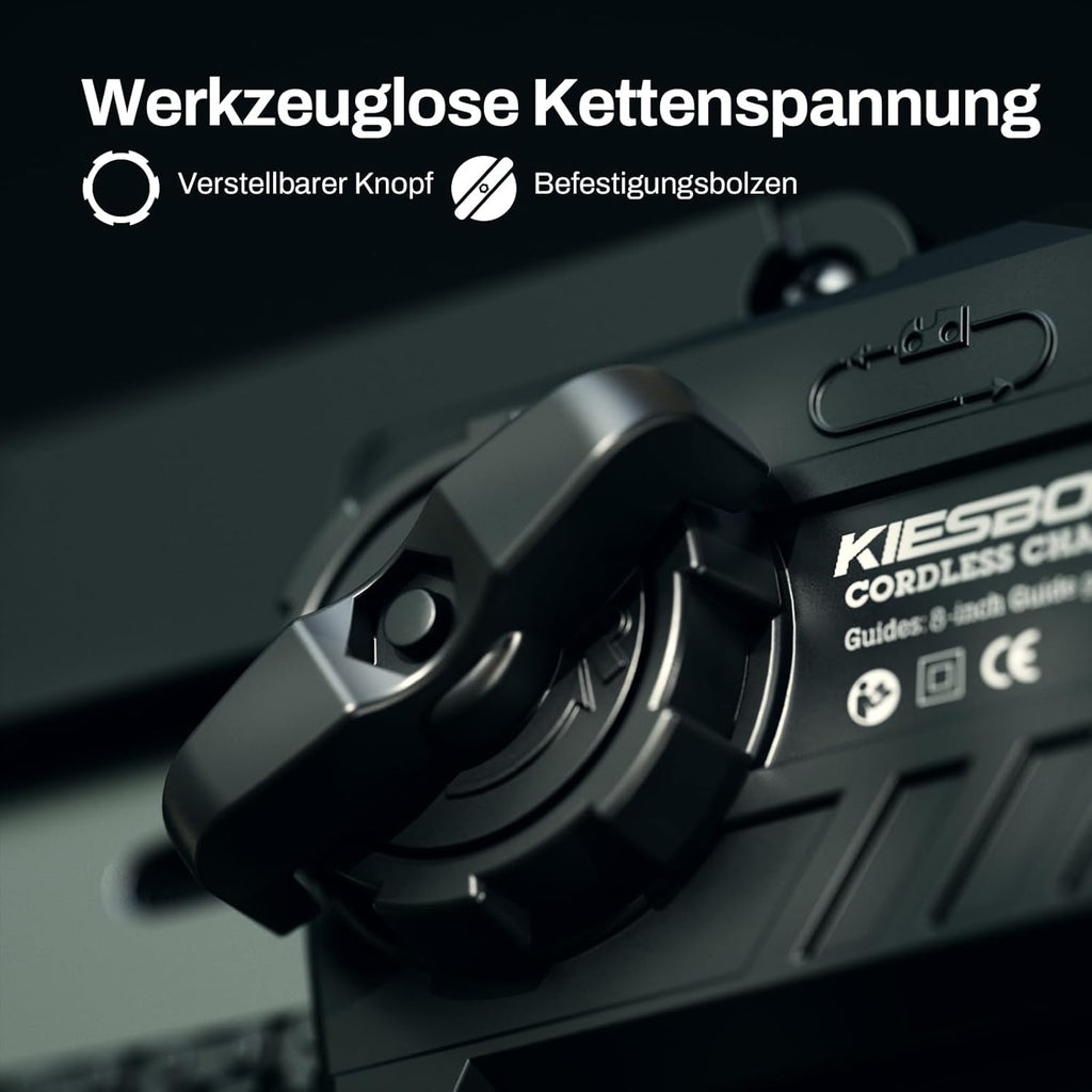 KIESBOHR Trononneuse sans balais 6 pouces avec lubrification améliorée de la chane, compatible avec la batterie Makita 18V（sans batterie ni chargeur）