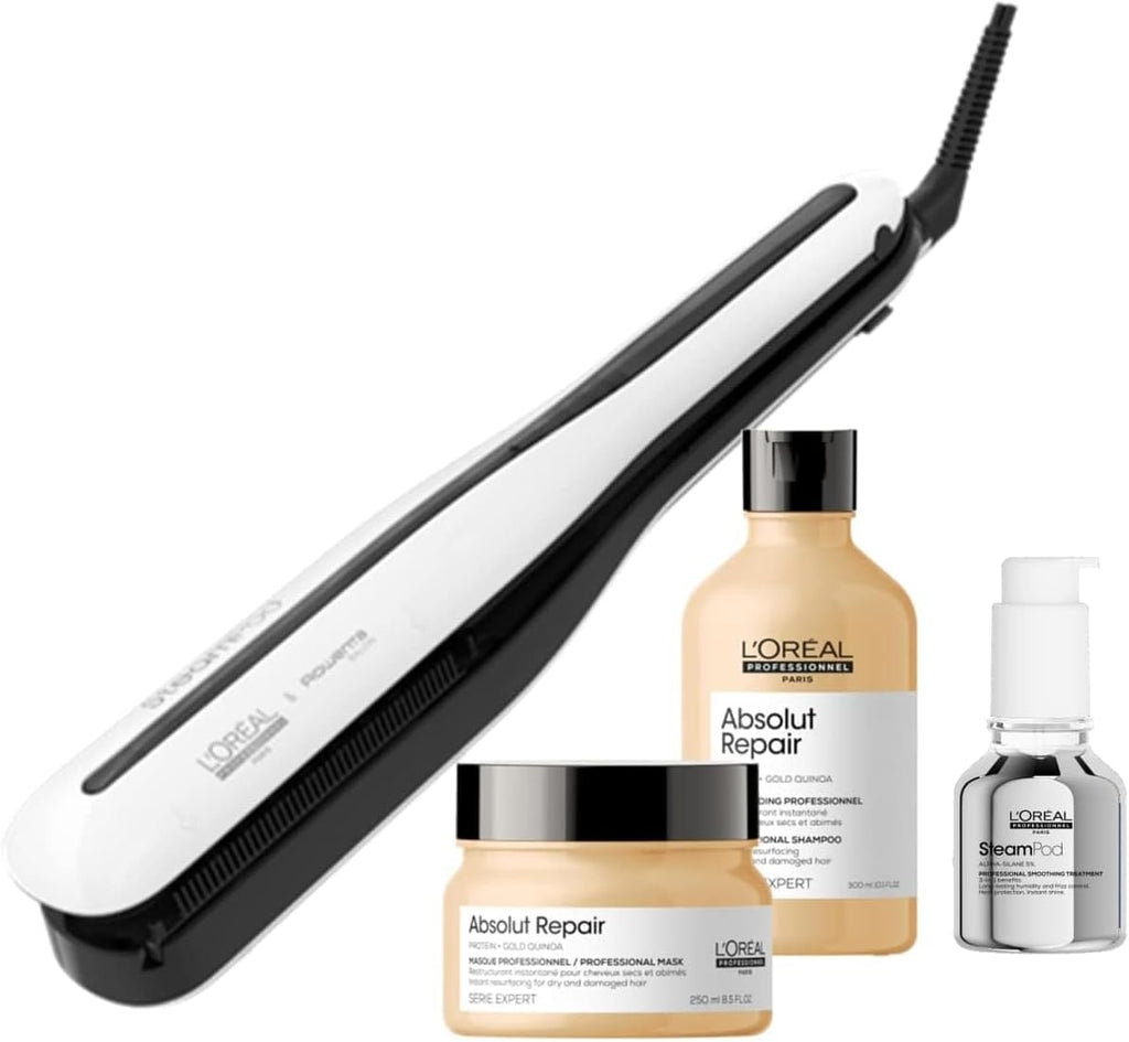 Steampod 3 - Lisseur Vapeur Professionnel 2-en-1 : Lissage & Wavy - Céramique Fer à lisser à la technologie vapeur - Adapté à tous types de cheveux - L'Oréal Professionnel -