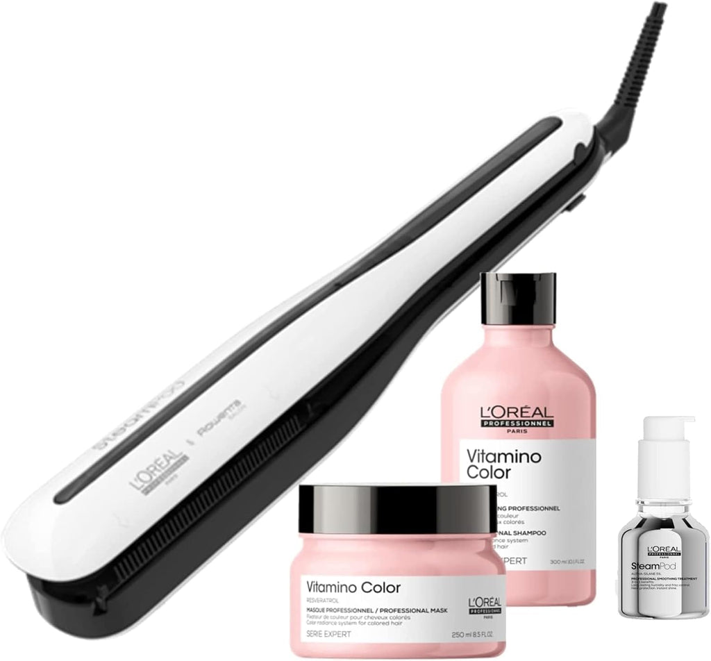 Steampod 3 - Lisseur Vapeur Professionnel 2-en-1 : Lissage & Wavy - Céramique Fer à lisser à la technologie vapeur - Adapté à tous types de cheveux - L'Oréal Professionnel -