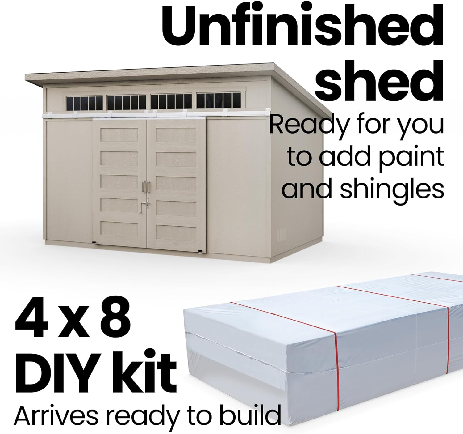 Handy Home Products Palisade 12x8 Do-it-Yourself Wooden Storage Shed with Floor