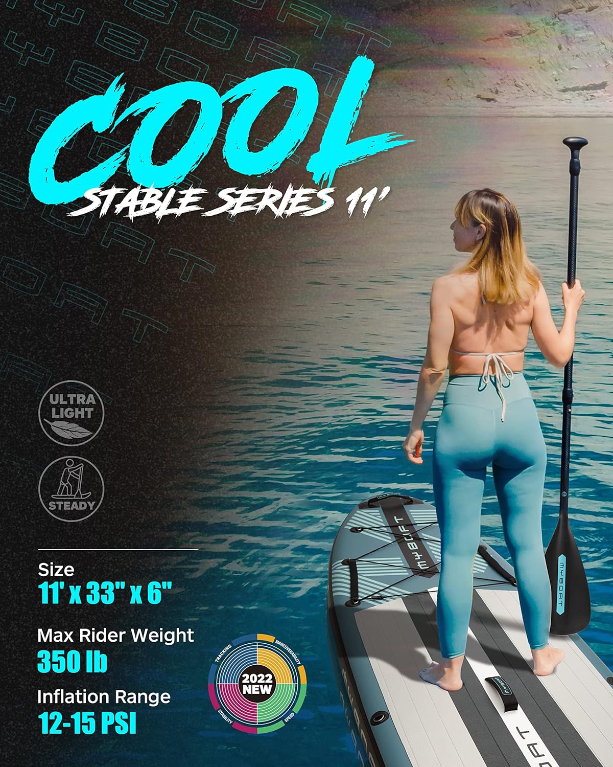 11'6346 Extra Wide Inflatable Paddle Board
