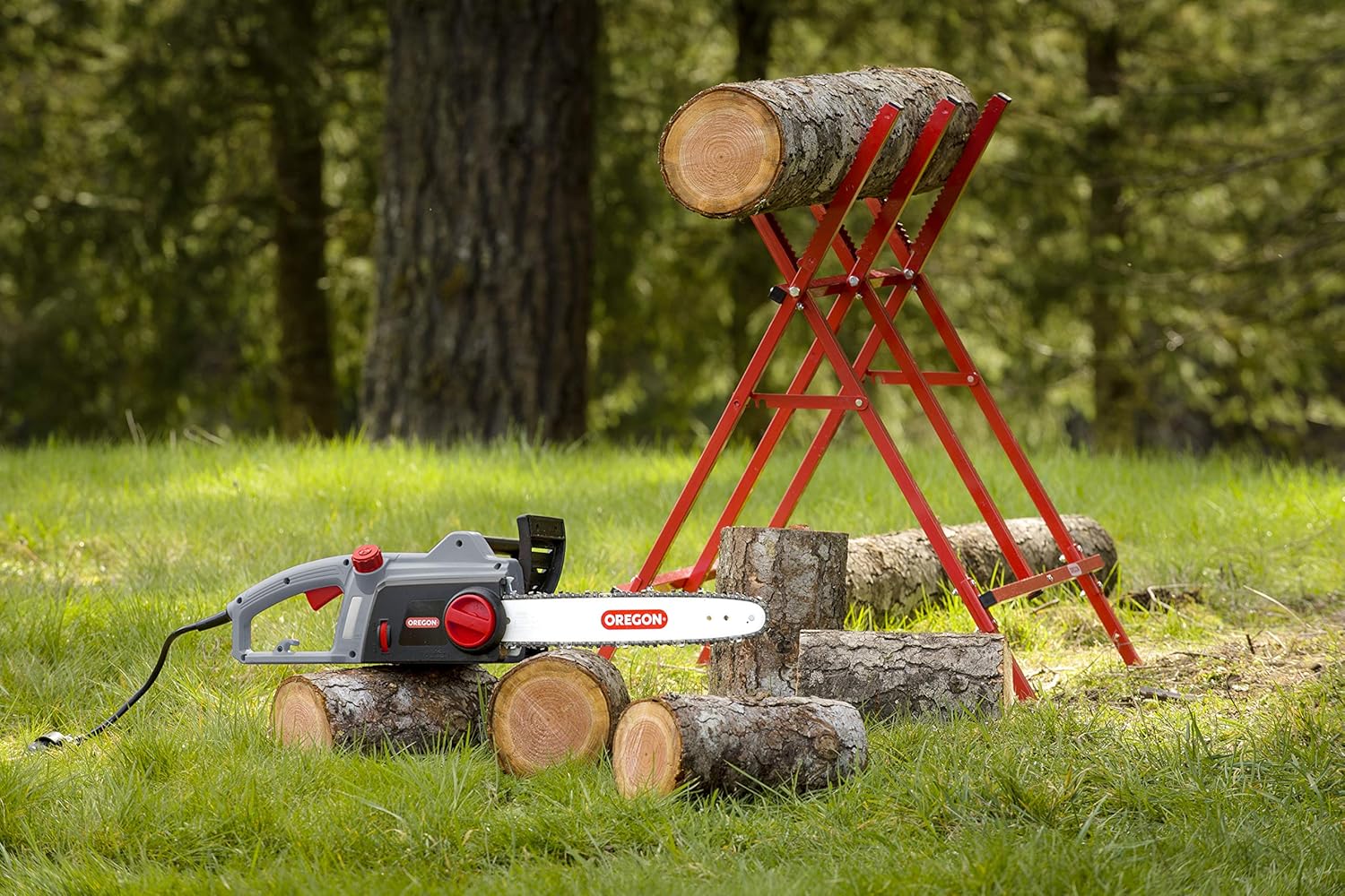OREGON CS1400 - Trononneuse lectrique 2400W Puissante avec Guide-Chane de 40 cm, Moteur 230V, Technologie ControlCut, Trononneuse Filaire Silencieuse & Légère, Garantie 3 ans