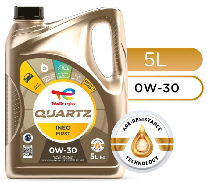 TotalEnergies Quartz Ineo First 0W-30, Huile moteur essence et Diesel, 5 litres