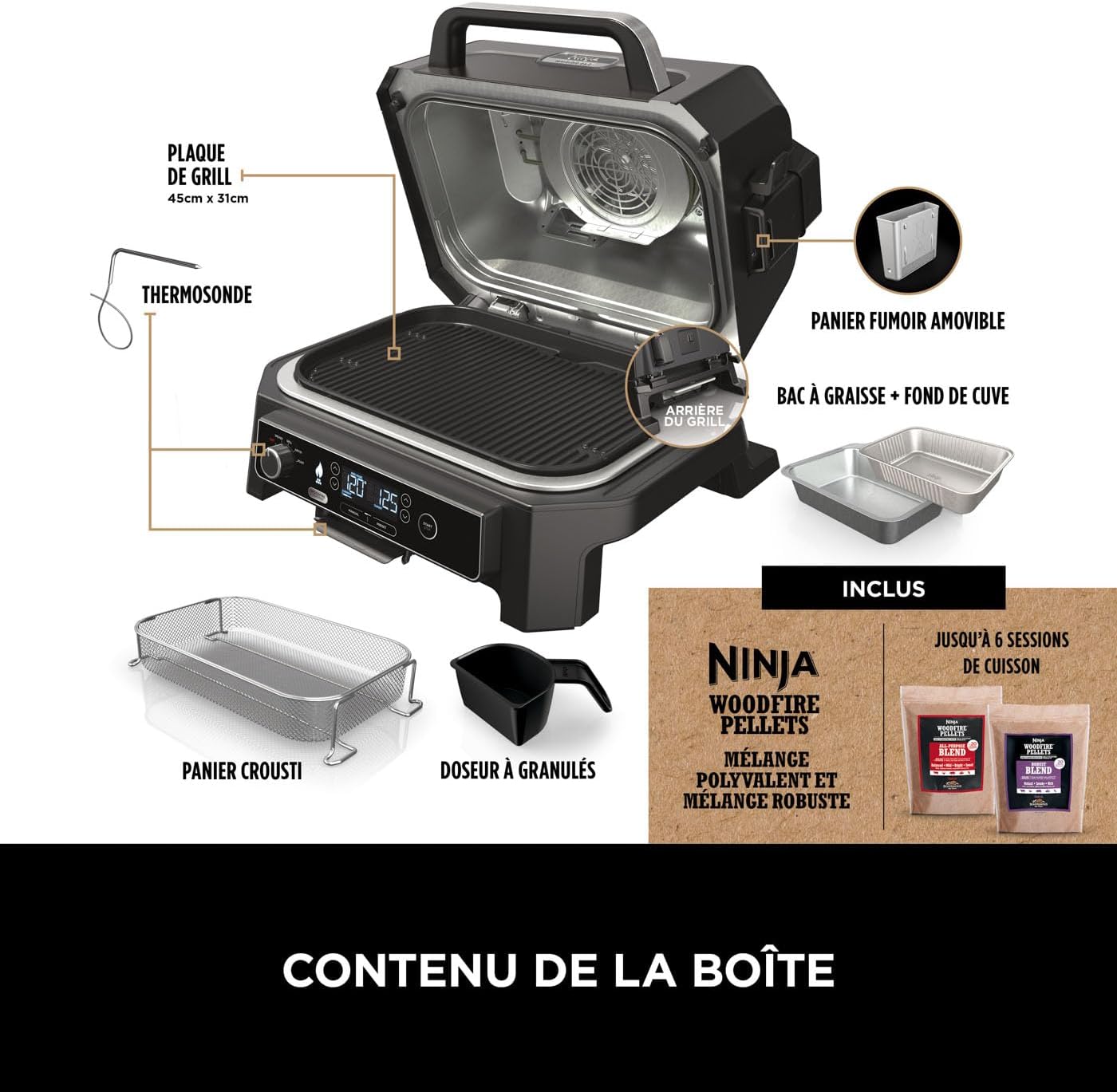 Ninja Woodfire Pro XL Elektrogrill
