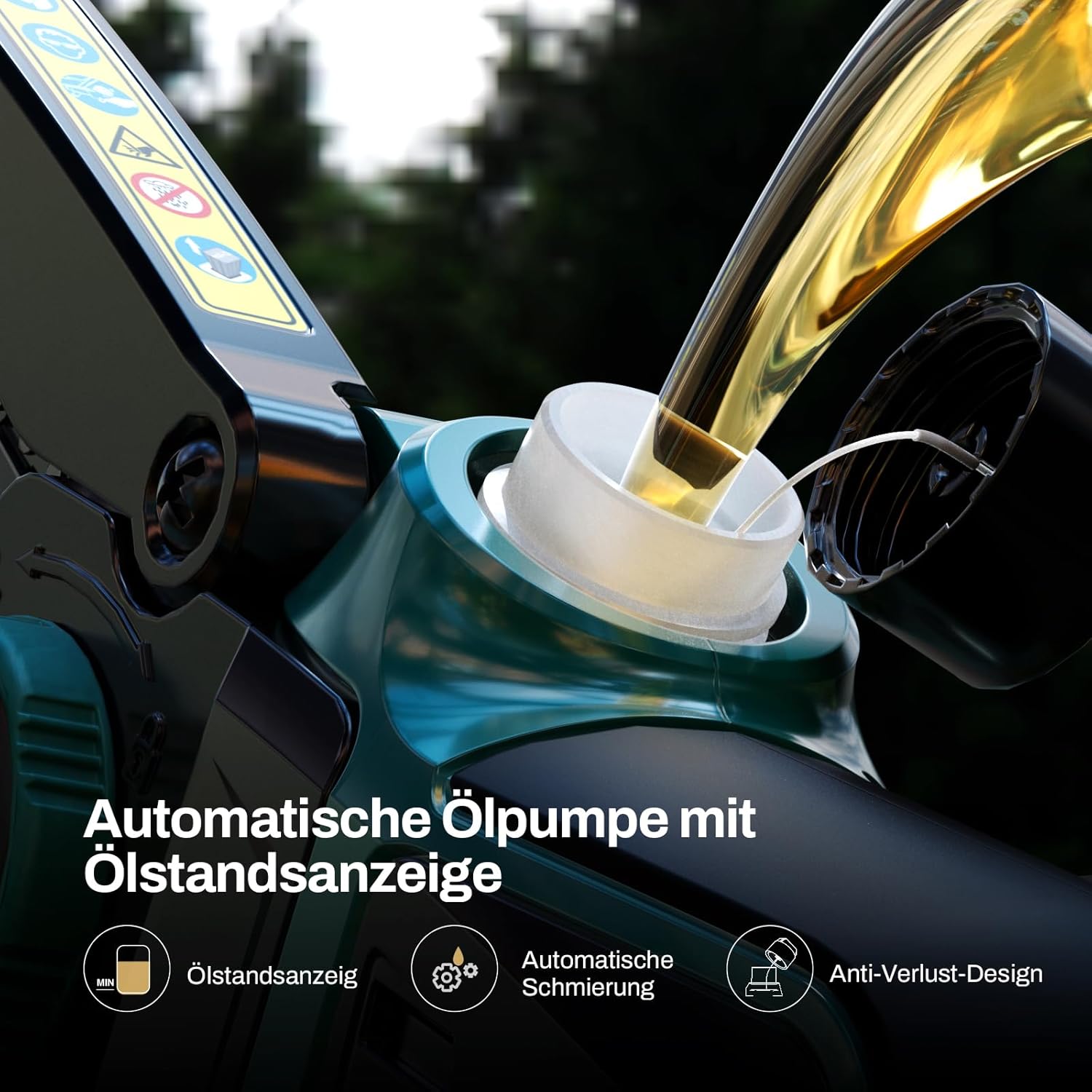 KIESBOHR Trononneuse sans balais 6 pouces avec lubrification améliorée de la chane, compatible avec la batterie Makita 18V（sans batterie ni chargeur）