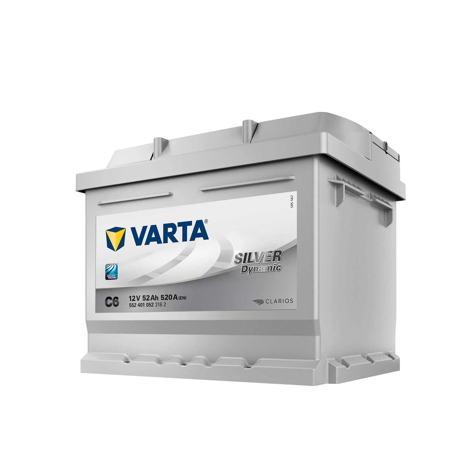 Varta Silver Dynamic C6 Batterie Voitures, 12 V 52Ah 520 Amps (En)