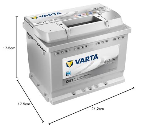 Varta Silver Dynamic D21 Batterie Voitures, 12 V 61Ah 600 Amps (En)