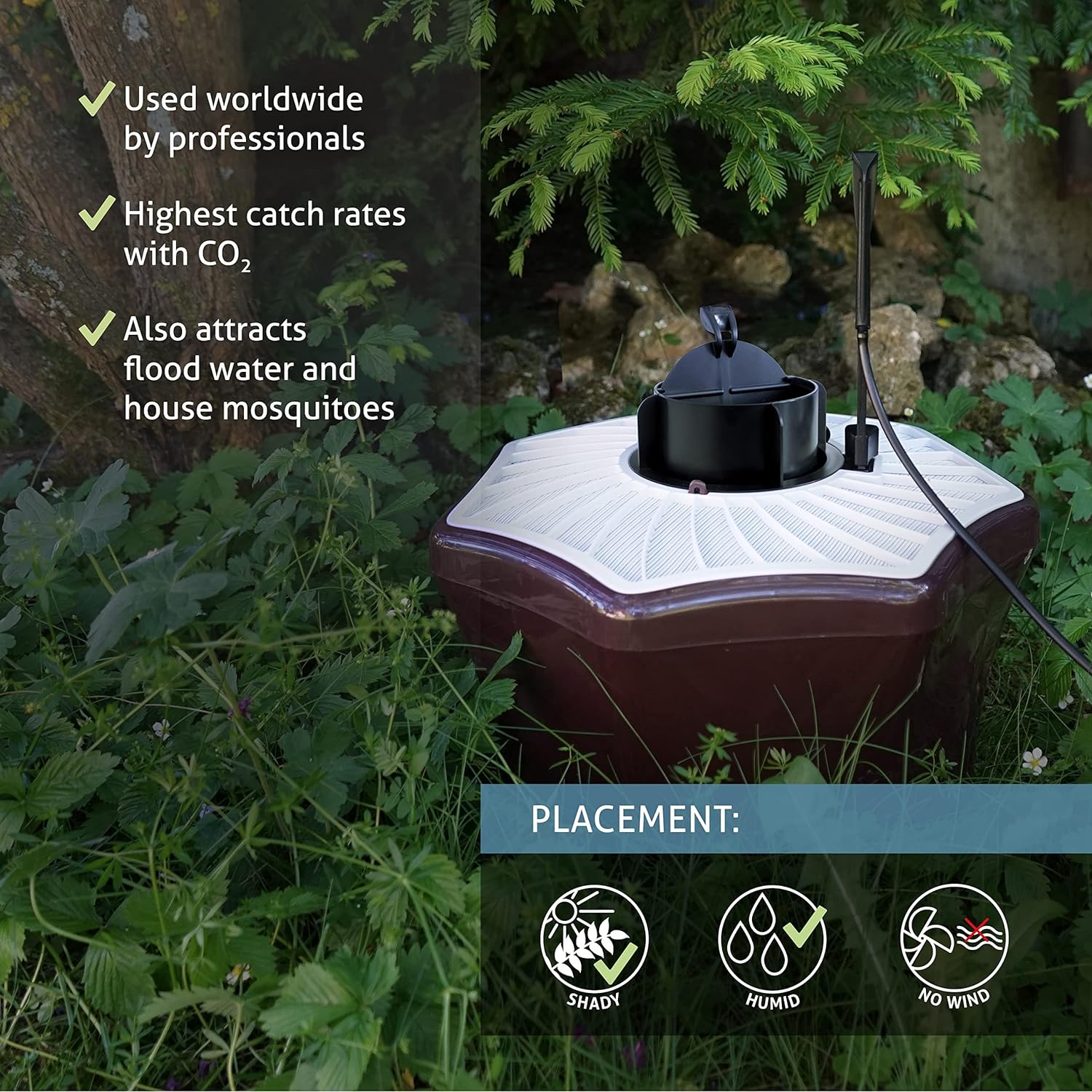 BIOGENTS Mosquitaire CO2 Mosquito Trap + BG-Sweetscent Lure & CO2 Set  Effective Against All Species  Trap, Lure & Booster For Outdoor & Patio